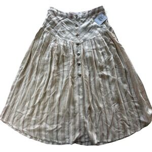 O'Neill Beige Striped Maxi Skirt